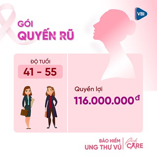 Bảo hiểm ung thư vú - Gói QUYẾN RŨ (41-55 tuổi)
